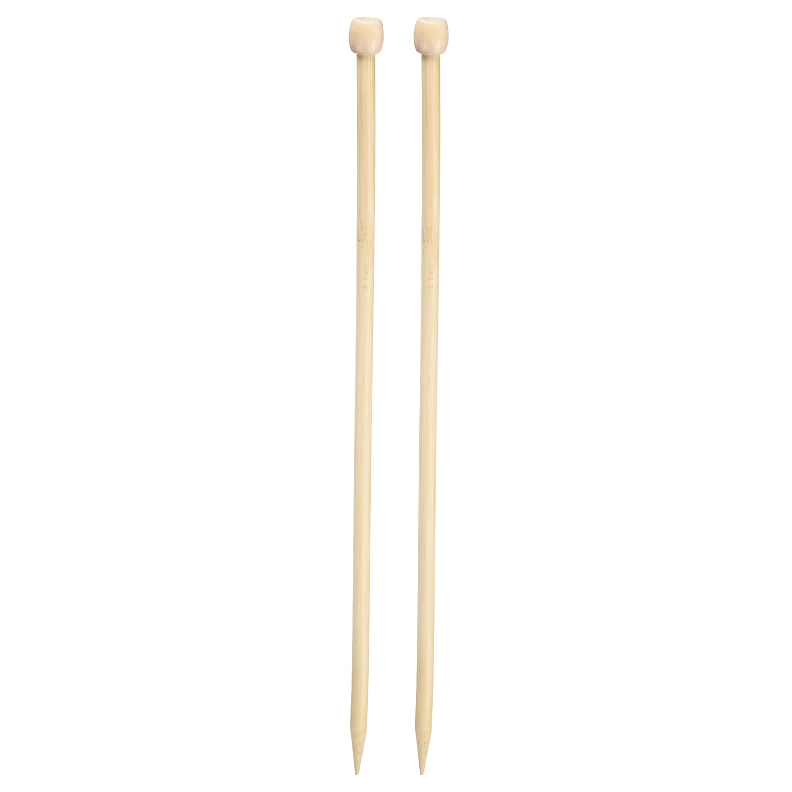 Uxcell 8mm US Size 11 Bamboo Knitting Needle Straight Single Pointed 13