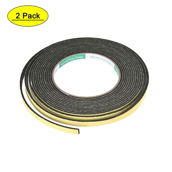 Uxcell 8mm Wide 2mm Thick 5m Long Window Furniture Weather Strip Foam Seal Tape 2 Count