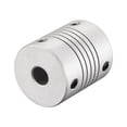 thumbnail image 1 of Uxcell 8mm to 7mm Aluminum Alloy Shaft Coupling Flexible Coupler L30xD25 Silver, 1 of 5