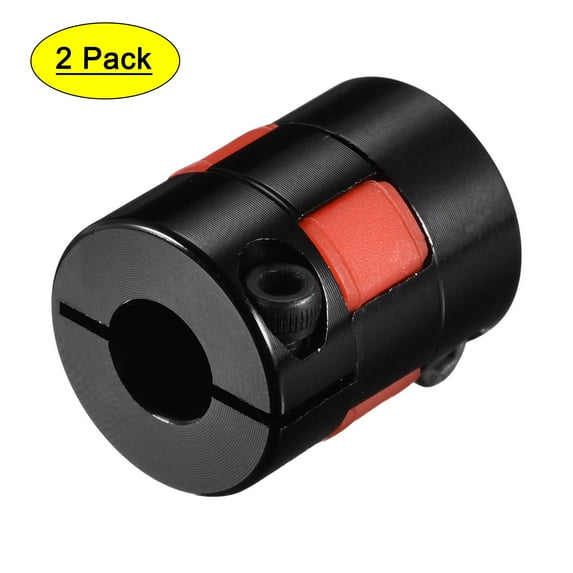 Uxcell 8mm to 8mm Bore L25xD20 Aluminum Alloy Flexible Shaft Coupling 2 Count