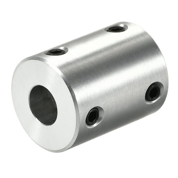 Uxcell 8mm to 8mm Bore Rigid Coupling 25mm Length 20mm Diameter Aluminum Alloy Shaft Connector Coupler Silver