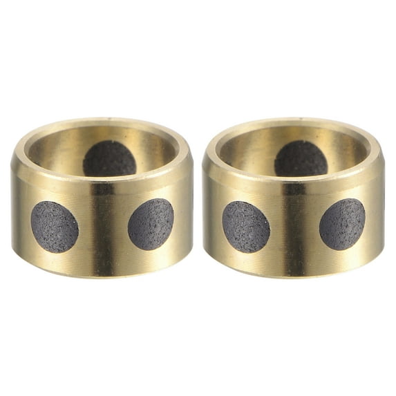 Uxcell 8mm x 10mm x 6mm Sleeve Bearings Wrapped Oilless Bushings Brass Graphite 2 Pack