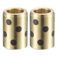 thumbnail image 1 of Uxcell 8mm x 12mm x 18mm Sleeve Bearings Wrapped Oilless Bushings Brass Graphite 2 Pack, 1 of 5