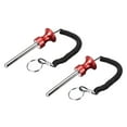 thumbnail image 1 of Uxcell 8mm x 80mm Weight Stack Pin with Pull Rope Magnetic Strength Training Equipment Accessories Red 2 Pack, 1 of 5