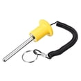 thumbnail image 1 of Uxcell 8mm x 80mm Weight Stack Pin with Pull Rope Magnetic Strength Training Equipment Accessories Yellow, 1 of 5