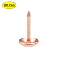 thumbnail image 1 of Uxcell 8mmx14mm Rose Gold Tone Round Head Upholstery Nails Tacks 100 Pack, 1 of 5