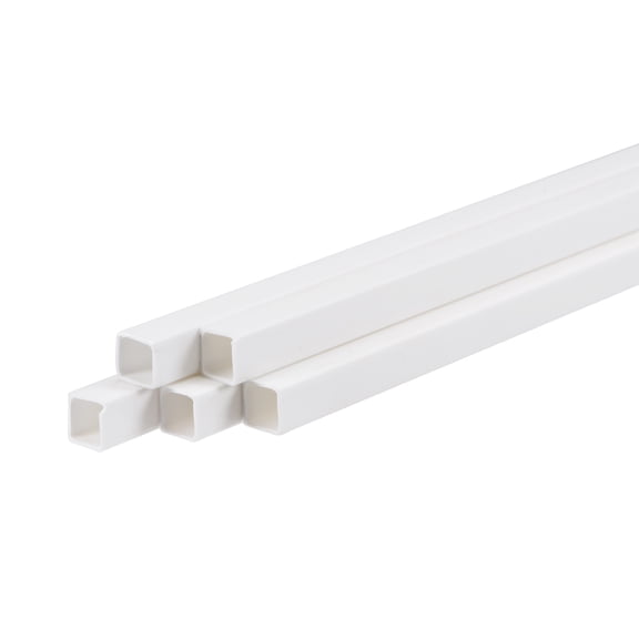 Uxcell 8mmx8mmx250mm White Plastic Model Tube ABS Square Tube for Model Making DIY 5 Pack