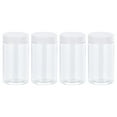 thumbnail image 1 of Uxcell 8oz/ 250ml Round Plastic Jars with White Screw Top Lid for Storage 4Pack, 1 of 5