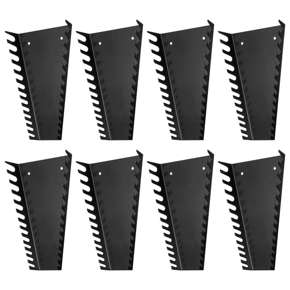 Uxcell 8pack Metal Wrench Organizer, 104-Slot, Wrench Holder Rack Tray Storage, Fit Metric & SAE Wrenches, Black