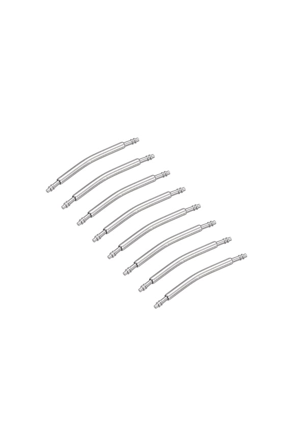 8pack Watch Band Link Pin, Spring Bar Pins 1.5mm Dia 19mm Length, Stainless Steel Double Flanged End Pins