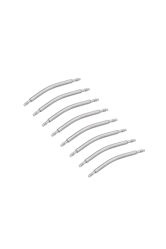 8pack Watch Band Link Pin, Spring Bar Pins 1.5mm Dia 21mm Length, Stainless Steel Double Flanged End Pins