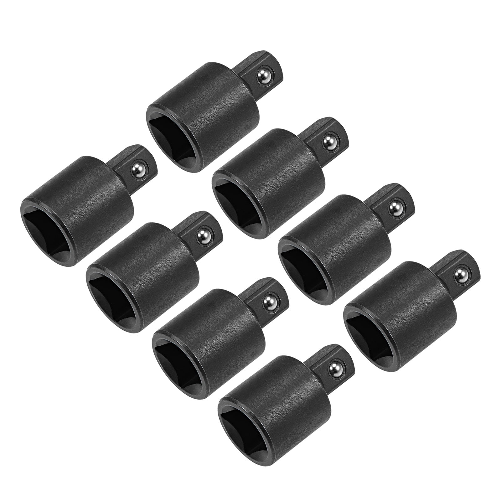 Uxcell 10-Pack 3/8" Female To 1/4" Male Socket Reducer Adapters – Cr-V Steel, Black Finish