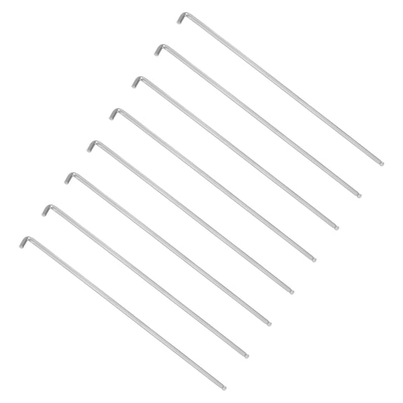 Uxcell 8pcs 2mm Ball End Hex Key Wrench, L Shaped Long Arm S2 Steel Repairing Tool