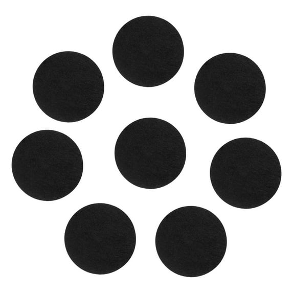 Uxcell 8pcs 3 Inch Round Adhesive Backed Felt for Household Applications, Black