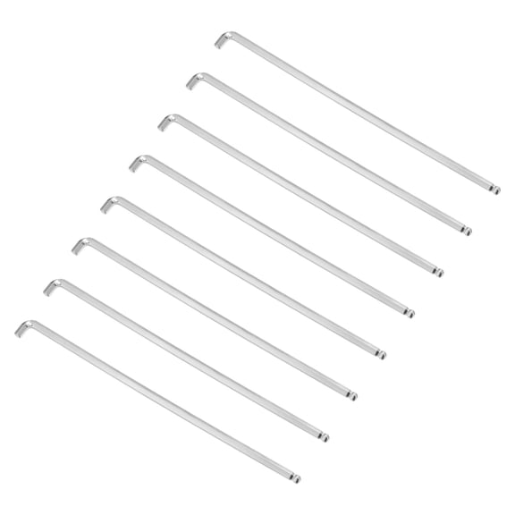 Uxcell 8pcs 4mm Ball End Hex Key Wrench, L Shaped Long Arm S2 Steel Repairing Tool