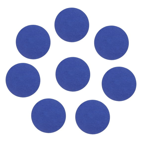Uxcell 8pcs 5.5 Inch Round Adhesive Backed Felt for Household Applications, Blue