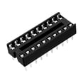 thumbnail image 1 of Uxcell 8pcs 7.6mm Row Pitch 2 Row 20 Flat Pins DIP IC Chip Socket Adaptor, 1 of 5
