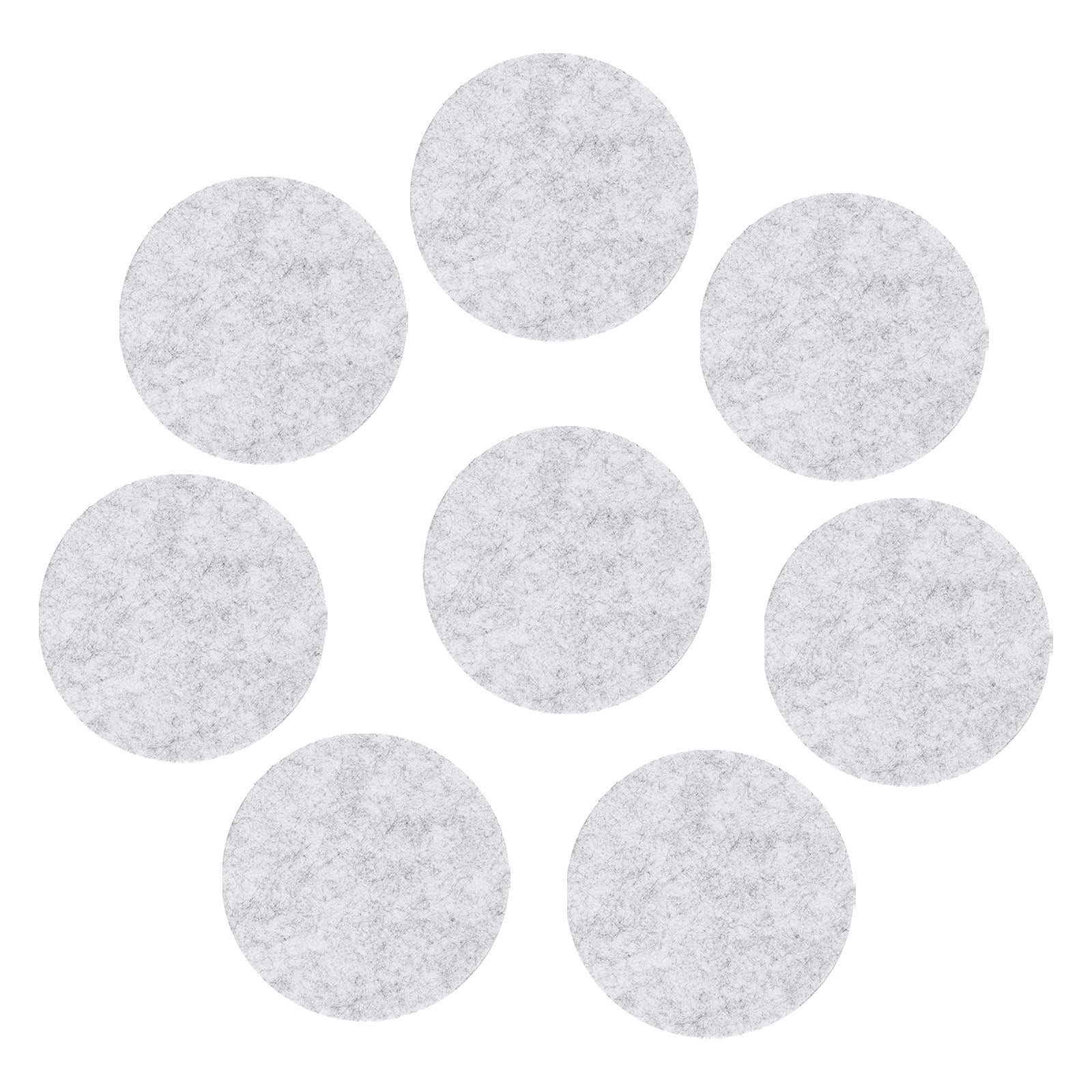 Uxcell 8pcs 7 Inch Round Adhesive Backed Felt for Household Applications, Light Grey