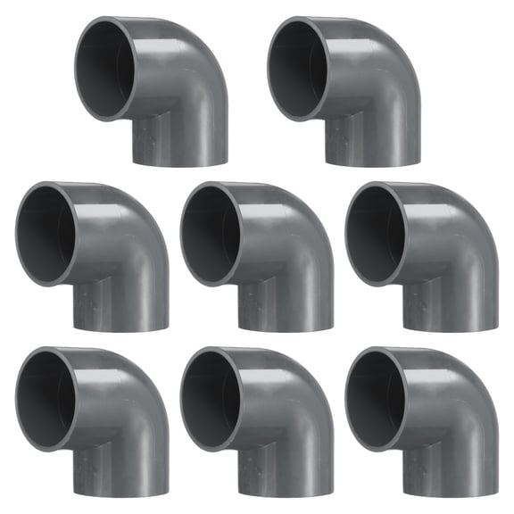 Uxcell 8Pcs 90 Degree Elbow Pipe Fitting 2 1/2" 2 Way Furniture Grade Connectors