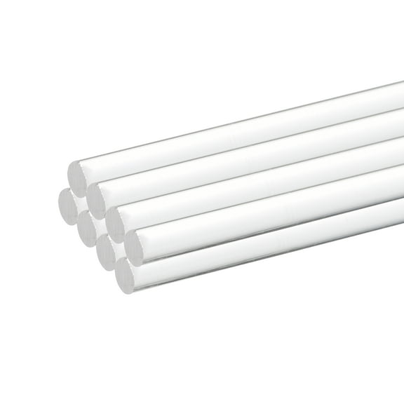 Uxcell 8pcs Acrylic Round Rods 3/16" x 12" Clear Acrylic Dowel Rods Sticks Plastic Sticks Strip for DIY Crafts Lighting Gardening Decorations - 2mm x 300mm