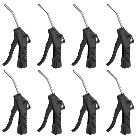 Uxcell 8pcs Air Blow Gun 4.25" High Flow Air Compressor Blow Gun with Angled Bent for Industrial Household Air Tools