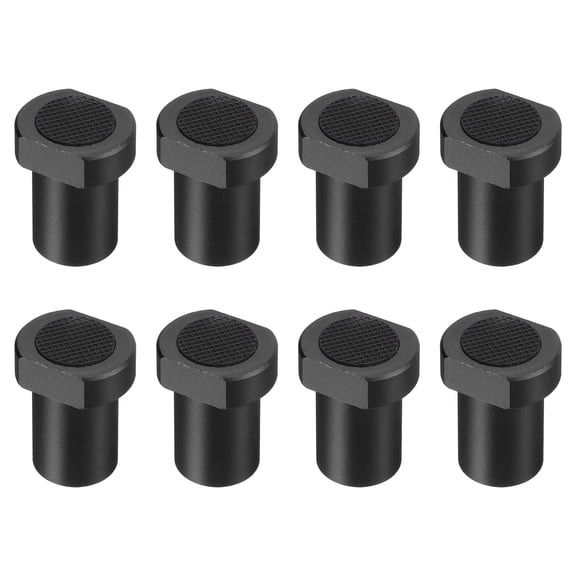 Uxcell 8pcs Bench Dogs 13/16"(20mm) Bench Dogs Woodworking Clamp Aluminum Alloy Workbench with Non-Slip Pads Double Side for Woodworking Tables & DIY Projects, Black