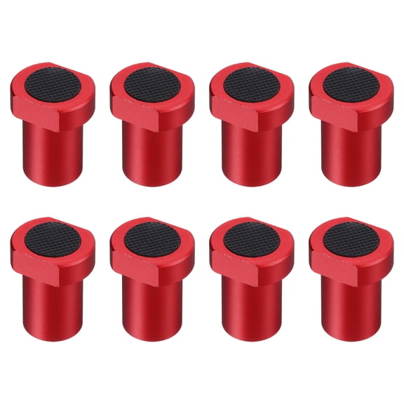 Uxcell 8pcs Bench Dogs 13/16"(20mm) Bench Dogs Woodworking Clamp Aluminum Alloy Workbench with Non-Slip Pads Double Side for Woodworking Tables & DIY Projects, Red