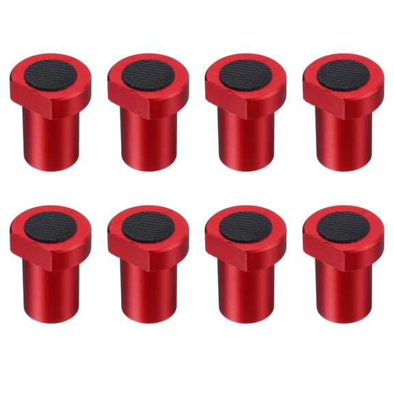 Uxcell 8pcs Bench Dogs 13/16"(20mm) Bench Dogs Woodworking Clamp Aluminum Alloy Workbench with Non-Slip Pads Single Side for Woodworking Tables & DIY Projects, Red
