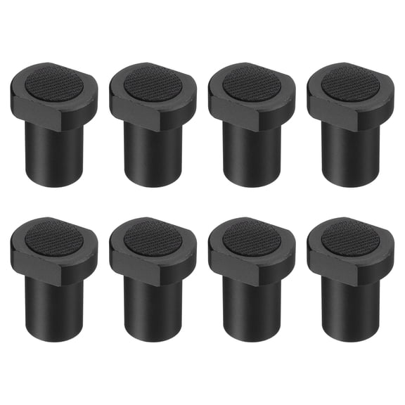 Uxcell 8pcs Bench Dogs 3/4"(19mm) Bench Dogs Woodworking Clamp Aluminum Alloy Workbench with Non-Slip Pads Double Side for Woodworking Tables & DIY Projects, Black