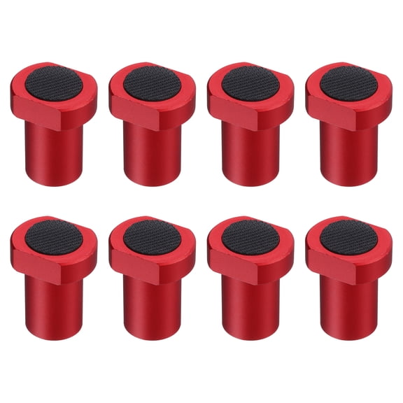 Uxcell 8pcs Bench Dogs 3/4"(19mm) Bench Dogs Woodworking Clamp Aluminum Alloy Workbench with Non-Slip Pads Double Side for Woodworking Tables & DIY Projects, Red