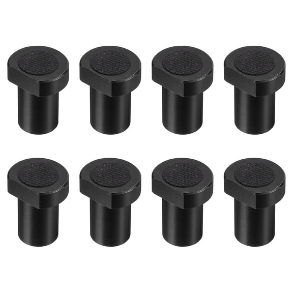 Uxcell 8pcs Bench Dogs 3/4"(19mm) Bench Dogs Woodworking Clamp Aluminum Alloy Workbench with Non-Slip Pads Single Side for Woodworking Tables & DIY Projects, Black