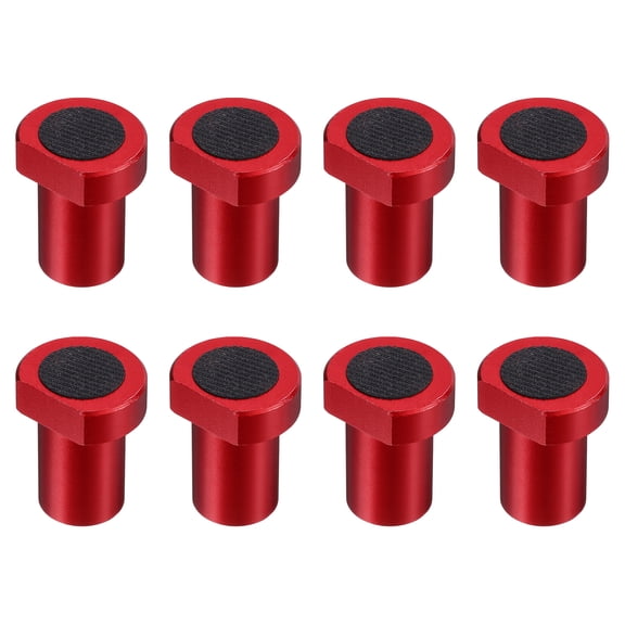 Uxcell 8pcs Bench Dogs 3/4"(19mm) Bench Dogs Woodworking Clamp Aluminum Alloy Workbench with Non-Slip Pads Single Side for Woodworking Tables & DIY Projects, Red