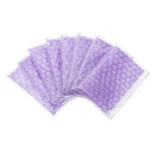 Uxcell 8pcs Clear Bubble Bags Heart bubble wrapping Pouches Zipper Packing Cushioning Bag(4 x 6 Inch) - Lightweight & Economic, for Mailing Shipping Packaging Storage, Purple
