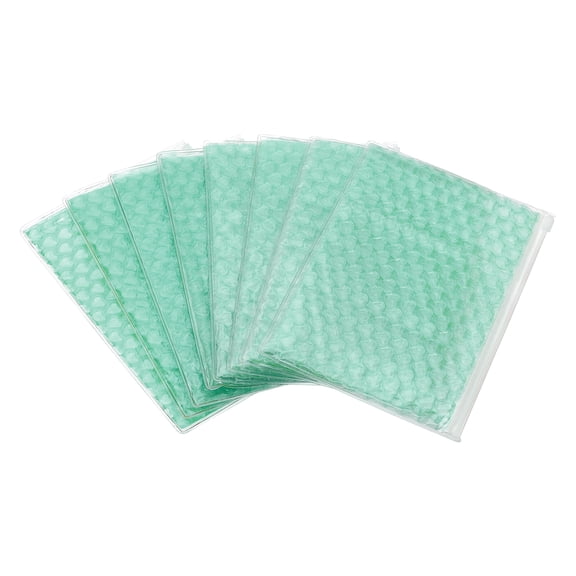 Uxcell 8pcs Clear Bubble Bags Heart bubble wrapping Pouches Zipper Packing Cushioning Bag(6 x 9 Inch) - Lightweight & Economic, for Mailing Shipping Packaging Storage, Green