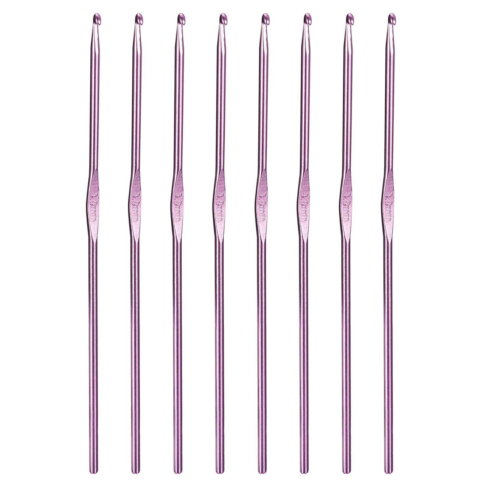 Uxcell 8pcs Crochet Hooks Set, 3.0mm Aluminum Alloy Crochet