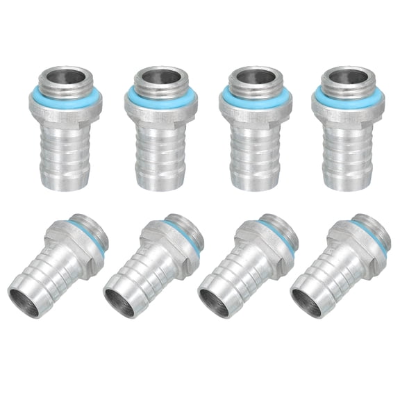 Uxcell 8pcs G1/4 Fitting, G1/4 Thread with 12mm OD Nozzle PC Water Cooling Hose Barb Fitting for PC Water Cooling System Accessories