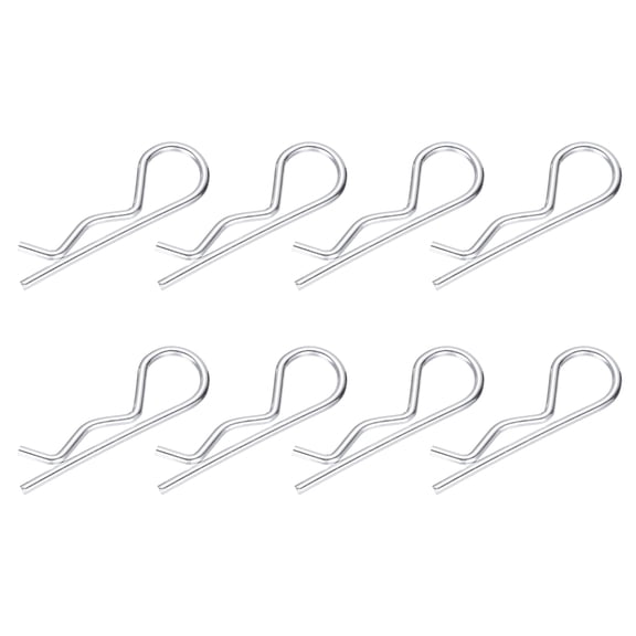 Uxcell 8pcs Heavy Duty Hitch Pin Clip R Clips (M3.5 x 75mm) - Spring Retaining Wire Cotter Hair Pins, for Trailer Locking Lawn Mowers Tractor Carts Truck