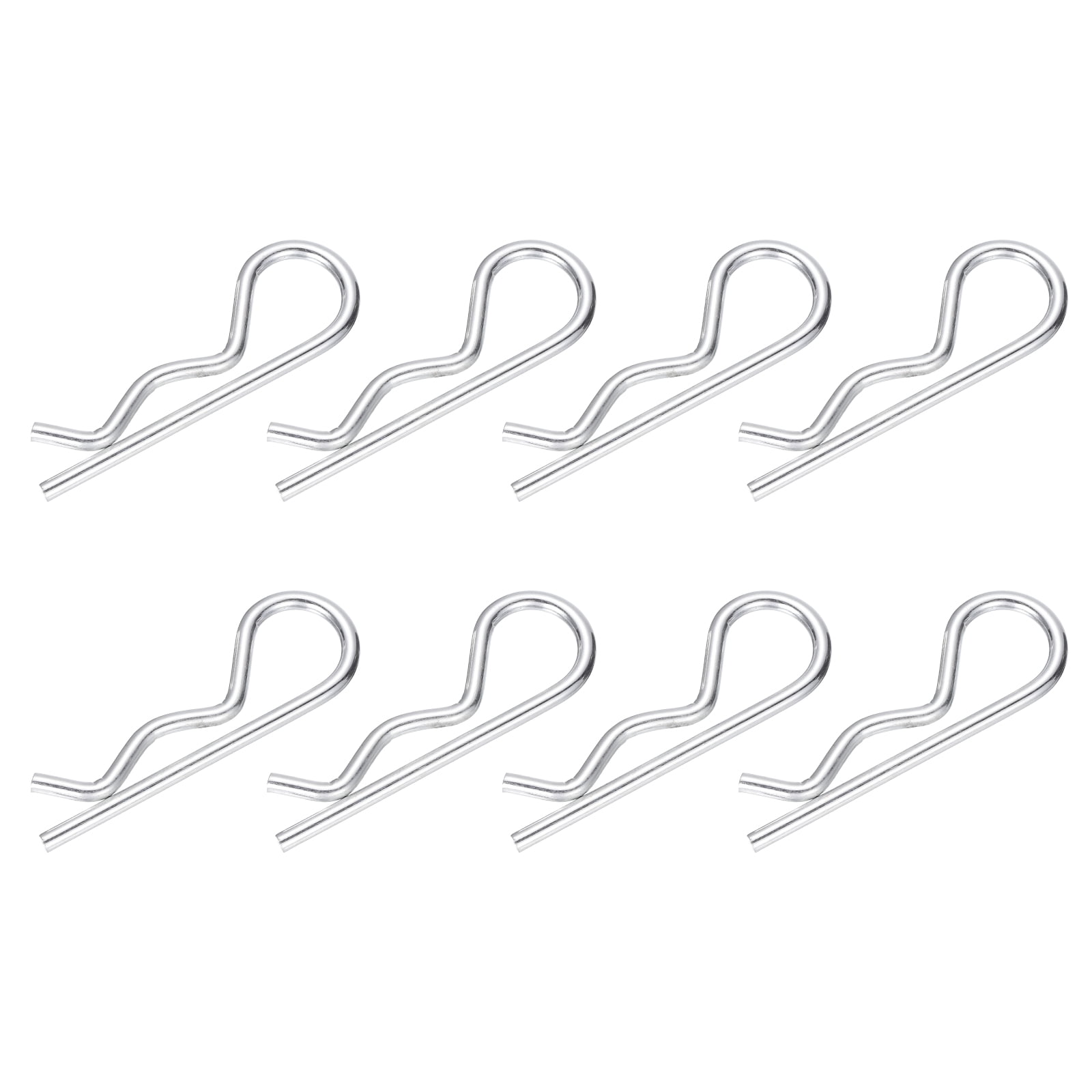 Uxcell 8pcs Heavy Duty Hitch Pin Clip R Clips (M4 x 75mm) - Spring ...