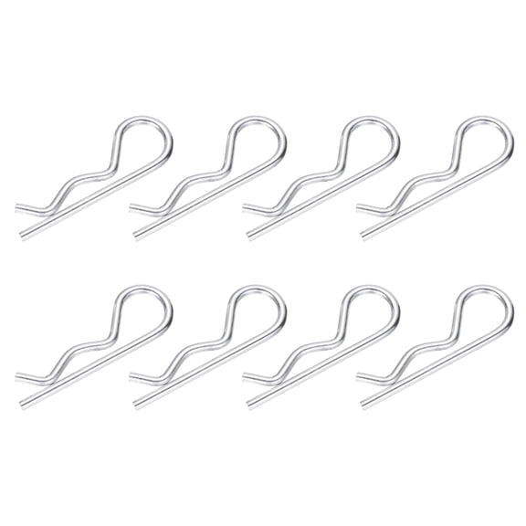 Uxcell 8pcs Heavy Duty Hitch Pin Clip R Clips (M4 x 75mm) - Spring Retaining Wire Cotter Hair Pins, for Trailer Locking Lawn Mowers Tractor Carts Truck