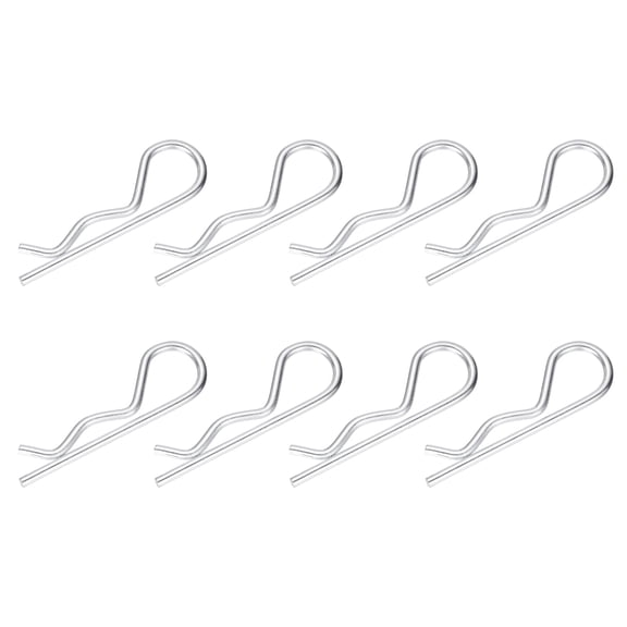 Uxcell 8pcs Heavy Duty Hitch Pin Clip R Clips (M4 x 85mm) - Spring Retaining Wire Cotter Hair Pins, for Trailer Locking Lawn Mowers Tractor Carts Truck