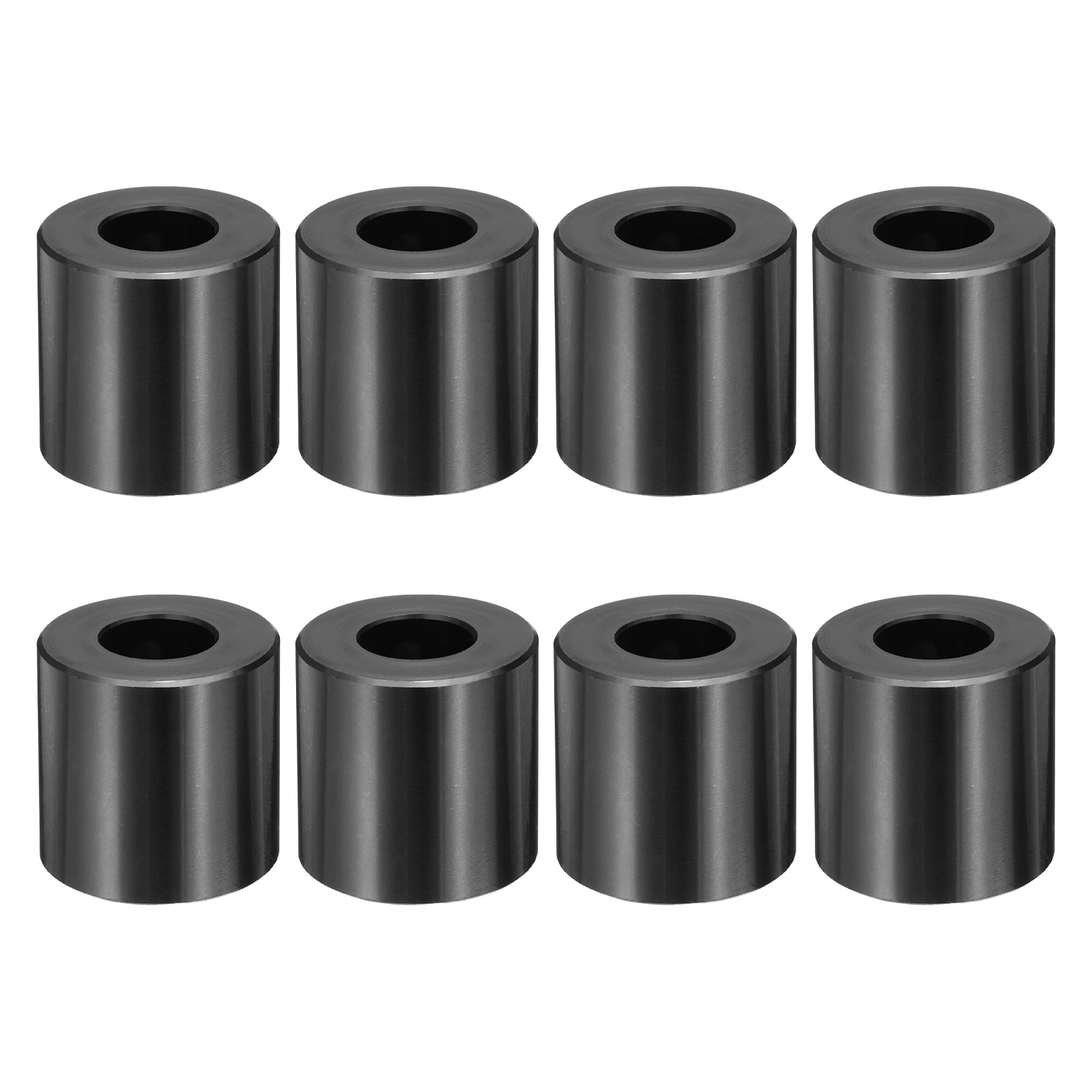 Uxcell 8pcs M12 Metal Spacers, M12 IDx1" ODx1" Length Aluminium Spacer Round Unthreaded Standoff Bushing Plain Finish for Screw Bolts, Black