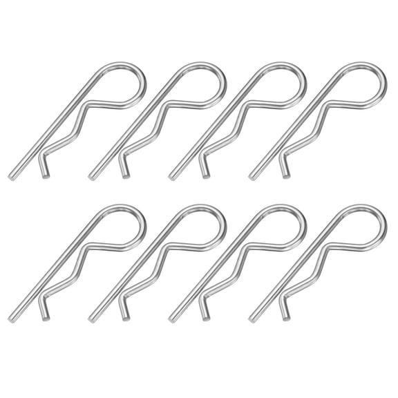 Uxcell 8pcs M3.5 x 76.5mm Cotter Pins Heavy Duty R Clips Hitch Pin Clip