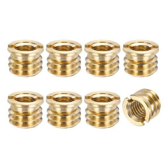 Uxcell 8pcs M6 to 3/8" Male Threaded Tripod Screw Adapter 5mm, Bronze