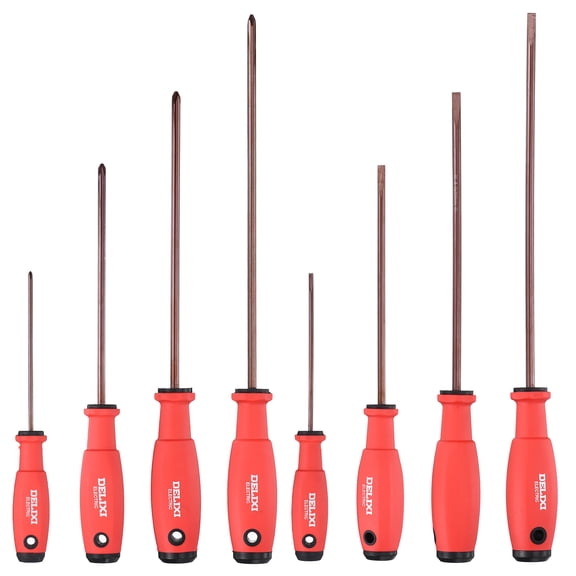 Uxcell 8pcs PH0+PH1+PH2+PH2+SL3+SL5+SL6+SL6 Phillips Screwdriver S2 Steel Magnetic Precision Screwdrivers Industrial Grade Screw Drivers Electrician Tool for Fastening  Repairing