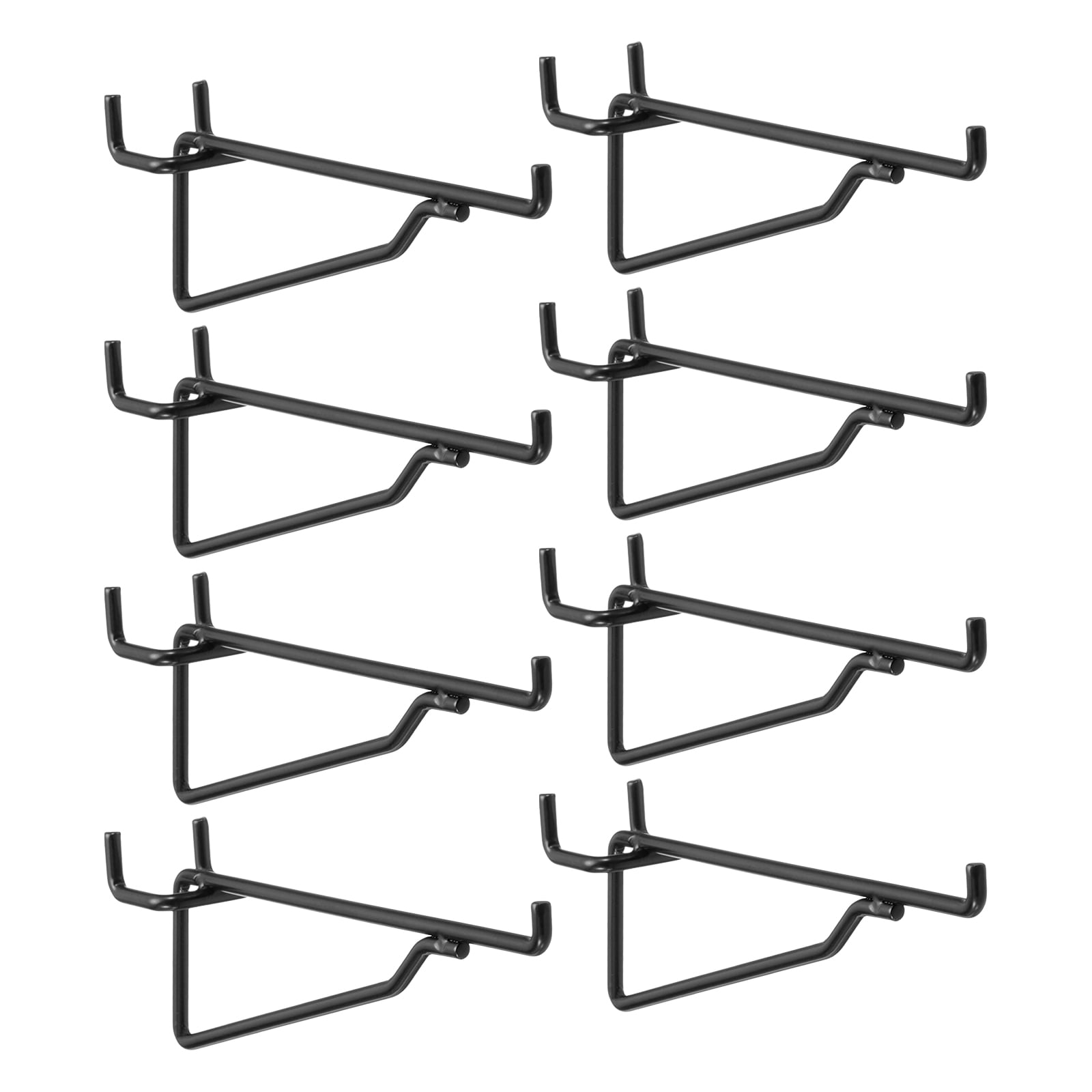 Uxcell 8pcs Pegboard Shelf Hooks 6" Length Metal Peg Board Shelves ...