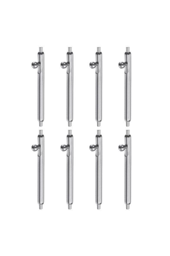 8pcs Quick Release Spring Bar 17mm Width 1.5mm Diameter Stainless Steel Watch Pins