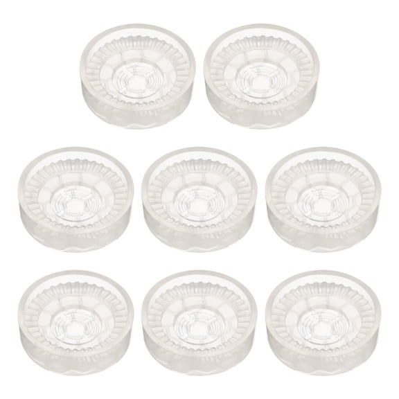 Uxcell 8pcs Round Rubber Furniture Caster Cups, Transparent (Fit for 0.8 - 1.6 Inch)