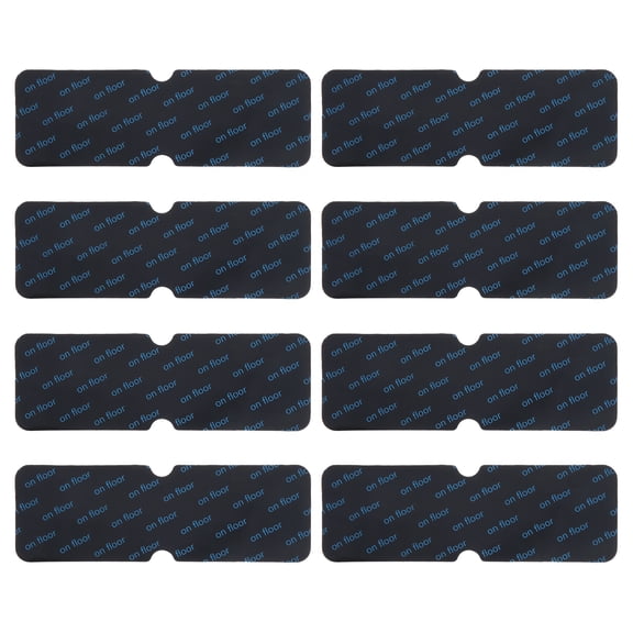 Uxcell 8pcs Rug Non-Slip Grippers Double Concave Reusable Rug Tape for Floor Black