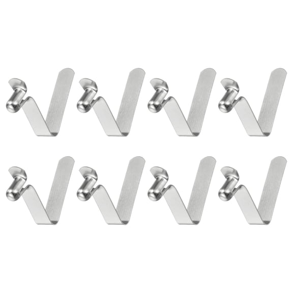 Uxcell 8pcs Single Button Kayak Paddle Snap Spring Clip 5x8x25mm V-Shaped Hollow Telescopic Locking Tube Clips