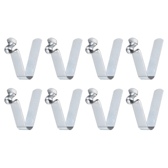 Uxcell 8pcs Single Button Kayak Paddle Snap Spring Clip 8x9.5x39mm V-Shaped Hollow Telescopic Locking Tube Clips